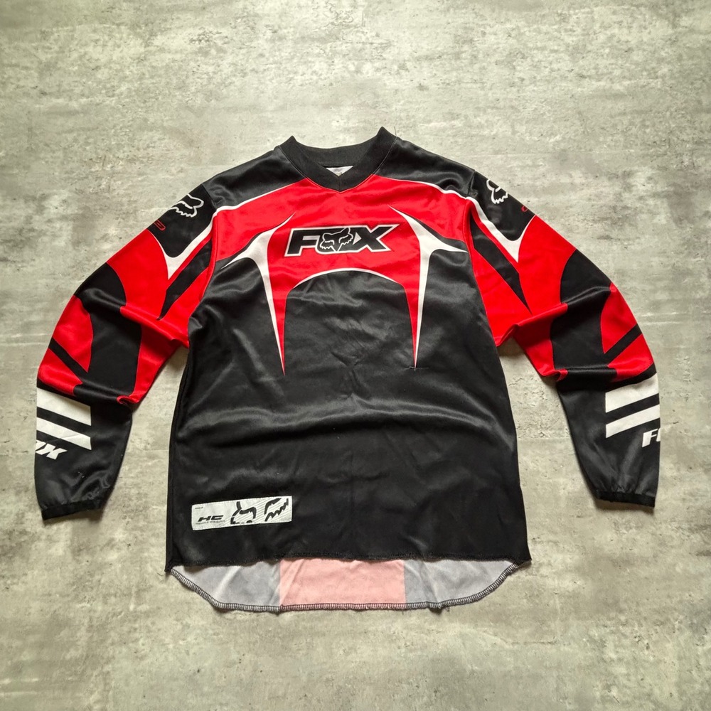 Fox Racing Motocross Jersey Red Black HC Long Sleeve Shirt